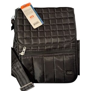 Lug 'moped Midnight' Quilted Crossbody Bag - Black Messenger